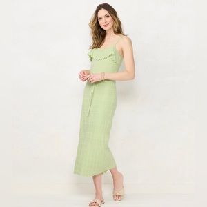LC Lauren Conrad Green Maxi Dress